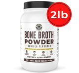 32oz Vanilla Bone Broth Protein Powder From Grass Fed Beef - Non-GMO Ingredients, Gut-Friendly, Low Carb Dairy Free Protein Powder - Natural Collagen Source For Joint Support - Keto Friendly