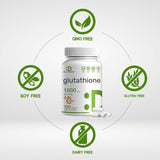 Glutathione Supplement 1,000mg Per Serving, 98% Purity | Plus Vitamin C 500mg, Active Reduced Form (GSH) | 120 Capsules – Intracellular Antioxidant – Supports Immune Healt