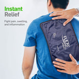 FlexiKold Gel Ice Pack (Standard Large: 10.5" x 14.5") Reusable Cold Pack for Injuries, Back Pain Relief, Migraine Relief Pad, After Surgery, Postpartum, Headache, Shoulder - 6300-COLD by NatraCure