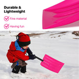 Kids Snow Shovel for Child Age 2-10 Years Old, Plastic Small Snow Shovel with Lightweight Handle, Sturdy 31.5" Snow Shovel Gifts for Kids Boys Girls Snow Fun, Pink