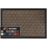 Gorilla Grip 100% Waterproof All-Season WeatherMax Doormat, 23x35, Durable Natural Rubber, Stain and Fade Resistant, Low Profile, Indoor Outdoor Doormats, Easy Clean Patio Entry Mat, Latte Quatrefoil