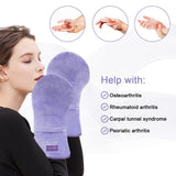 REVIX Microwavable Heating Mittens for Hand and Fingers to Relieve Arthritis Pain Heated Hands Mitts Warmers 1 Pair, Unscented Hand Muff