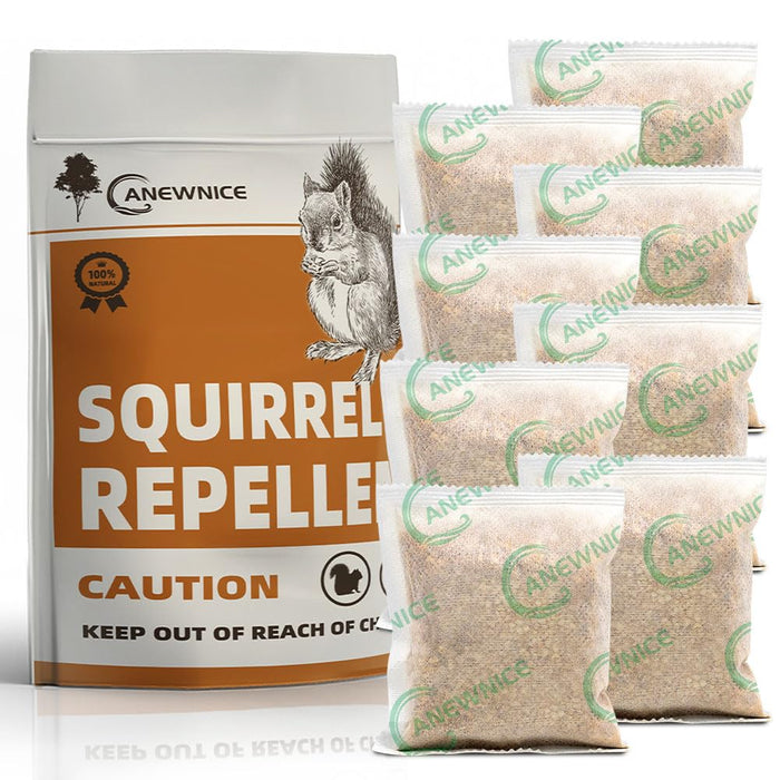 ANEWNICE Squirrel Repellent Outdoor, Mouse Rodent Repellent for Car Engines 8P, Natural Squirrel Repellent for Bird Feeders/Garden/Attic,Ultra Powerful Chipmunk Repellent,Keep Squirrel Away for Plants