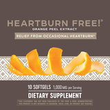 Nature's Way Heartburn Free! Orange Peel Extract Supplement, Occasional Heartburn Relief*, 10 Softgels