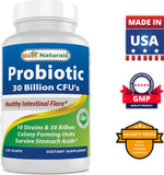Best Naturals Probiotic 10 Strains 30 Billion Shelf Stable 120 Veggie Caps (120 Count (Pack of 2))