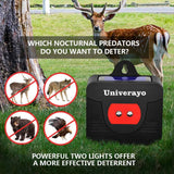 Univerayo Coyote Deterrent Solar Predator Control Light Deer Repellent Device for Nighttime Animal Repeller Fox Skunk Repellent Raccoon Deterrent for Outdoor Garden Yard Chicken Coop - 4 Pack