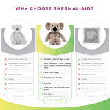 Thermal-Aid Zoo Animals - Ollie The Koala - Heatable Therapeutic Stuffed Animals for Kids - Hot & Cold Therapy - Ice Pack & Heating Pack