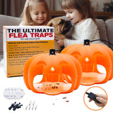 Flea Traps for Inside Your Home, Flea Killer Trap Indoor Natural Safe Pest Control Trapper House Sticky Insect Killer with Light & Switch, Bed Bug Trap Safe for Kid & Pet, 2 Packs Pumpkin