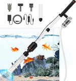 Suness Electric Aquarium Gravel Cleaner, 6 in 1 Fish Tank Gravel Cleaner Automatic Siphon Vacuum Cleaner Kit for Change Water Wash Sand (Black 18W)