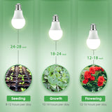 Grow Light Bulbs, Briignite LED Grow Light Bulb A19 Bulb, Full Spectrum Grow Light Bulb, Plant Light Bulbs E26 Base, 11W Grow Bulb 100W Equivalent, Grow Light for Indoor Plants, Seed Starting, 6 Pack