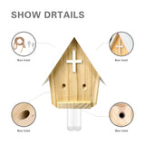 GAW Nature Wood Church Style Carpenter Bee Traps for Outdoors, 4 Pack Best Wooden Bee Trap for Outside