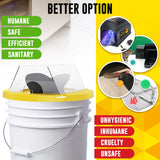 Mouse Trap Bucket,Upgraded Rat Trap Bucket，Bucket Lid Mice Trap ，Auto Reset Rat Trap Compatible 5 Gallon Bucket