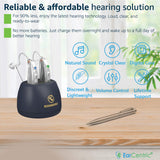 [Bundle] EarCentric EasyCharge Rechargeable Hearing Aids (Silver) + Easy Go Portable Charger [White] + Desktop Charger [Dual-Port]…