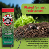 NoMol® Mole Trap by Wildlife Control Supplies – Wire Tong Underground Spring Trap – Safe & Effective Pest Control for Commercial & Residential Use – Great for Backyards, Gardens, & Flower Beds