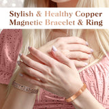 Copper Bracelets for Women Men: Lymph Detox Magnetic Bracelet, 100% Pure Copper Bracelet with 6 Magnets 3500 Gauss - Copper Jewelry Gifts