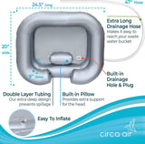 Circa Air Inflatable Hair Washing Basin For Bedridden - Wash Hair In Bed With Inflatable Shampoo Basin. Portable Shampoo Bowl With Pillow For Extra Comfort. The Perfect Inflatable Sink For Locs Detox