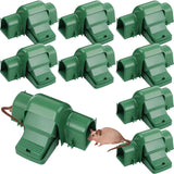 Kittmip 8 Pcs Dual Entry Large Rat Traps Tunneled Safe Pest Rat Control Rat Trap Indoor and Outdoor Pet and Child Safe Rat Traps for Home Quick Effective Mouse Catcher Sanitary (Green)