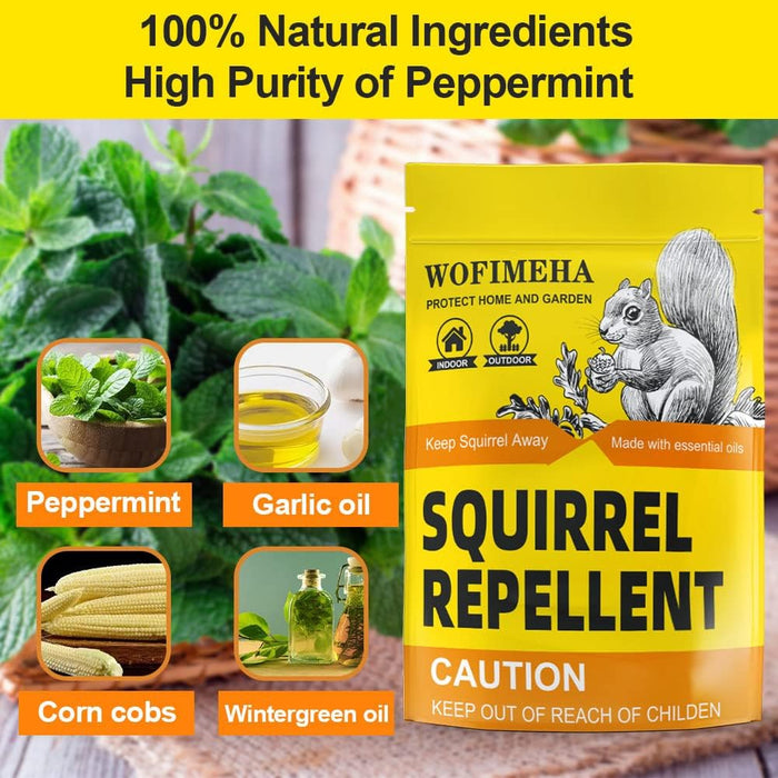 ANEWNICE Squirrel Repellent Outdoor, Extra-Strength Mouse Repellent, Peppermint Pest and Rodent Repellent, Mice Repellent,Chipmunk Repellent, Keep Squirrels Out of Garden, 8P