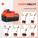 VOLTASK 20V 4.0AH Lithium-Ion Battery Replacement for Voltask Cordless Snow Shovel SS-20B & SS-20C