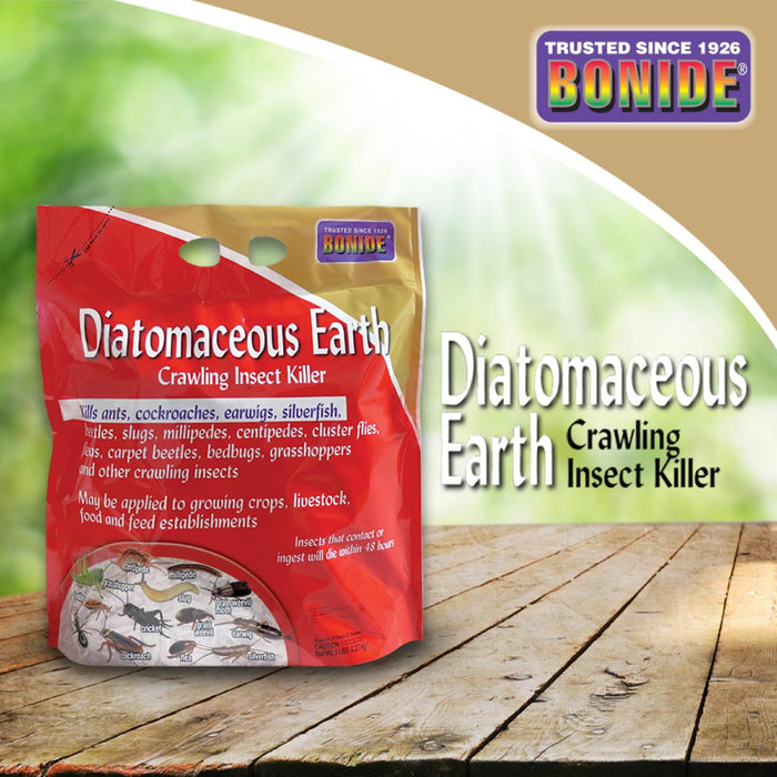 Bonide Diatomaceous Earth Crawling Insect Killer, 5 lbs. Fast Acting and Long Lasting Pesticide for Indoor or Outdoor Use