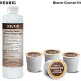 Keurig K-Express Coffee Maker & Brewer Cleanse Kit For Maintenance Includes Descaling Solution & Rinse Pods, Compatible Classic/1.0 & 2.0 K-Cup Pod Coffee Makers, 4 Count