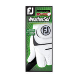 FootJoy Men's WeatherSof Golf Glove White Large, Worn on Right Hand, 2 Count (Pack of 1)