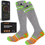 Heated Socks for Women Men 2024 Upgrade Heated Ski Socks 5000mAh*2 Rechargeable Electric Heated Socks APP Control Thermal Socks for Hunting Skating Skiing Bindings Outdoor