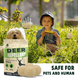 SUAVEC Deer Repellent, Rabbit Repellents, High-Strength Deer and Rabbit Repellent for Trees, Repellant Deer for Yard Powerful, Deers Repellent Outdoor for Lawn, Garden Deer Deterrent-10P Yellow