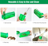 6 Pack Live Mouse Traps No Kill, Humane Mouse Traps Indoor for Home, Reusable Mice Trap Catcher for House & Outdoors