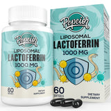 Pepeior Liposomal Lactoferrin 1000 mg Diet - Maximized Lactoferrin - A Component in Colostrum - for Iron Absorption & Immune Function Lactoferrin Supplements for Adults, 60 Softgels (1 Bottle)