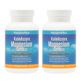 NaturesPlus KalmAssure Magnesium 420 mg - 90 Vegan Capsules, Pack of 2 - Supports Nerve & Muscle Relaxation - Non-GMO, Gluten Free - 60 Total Servings