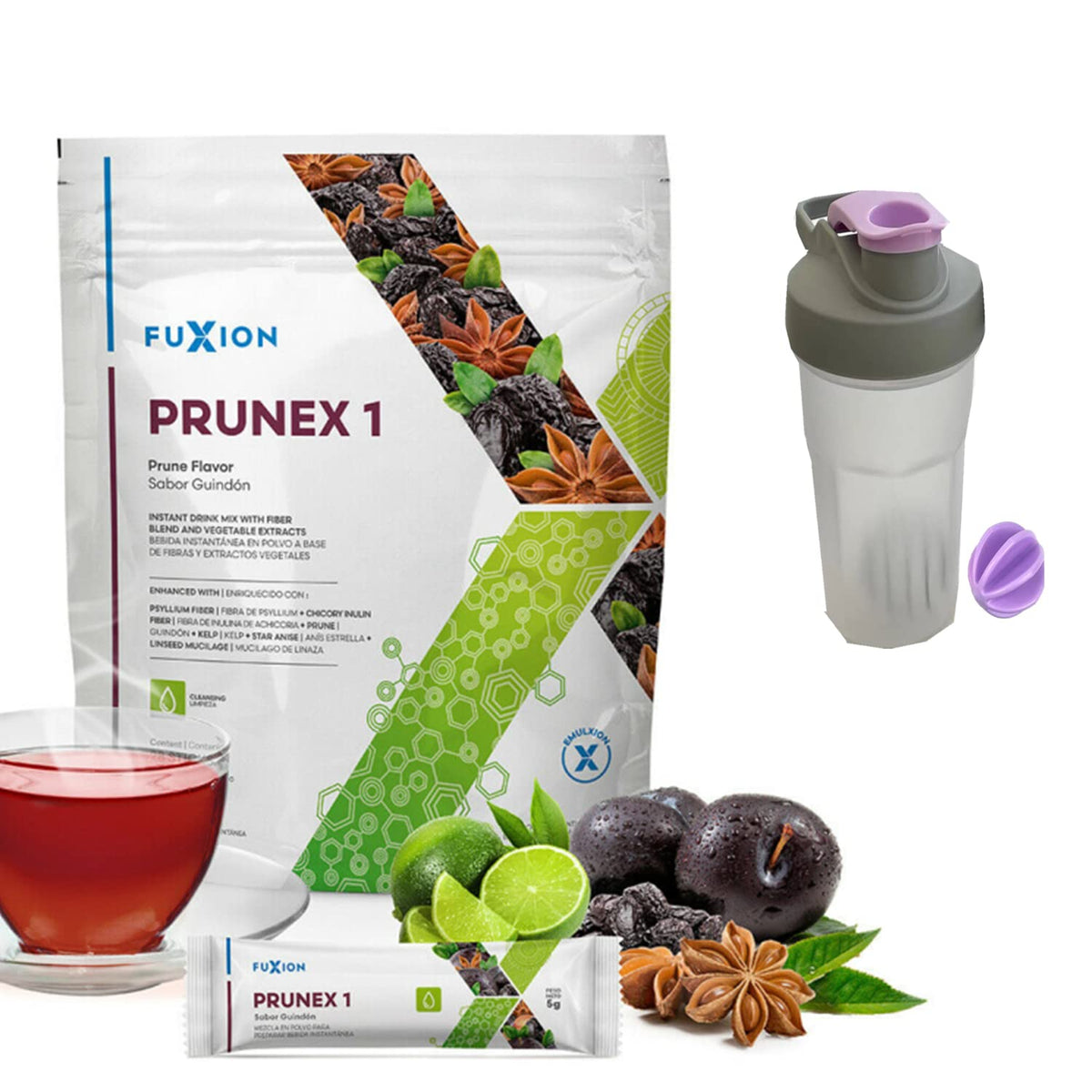 FuXion Prunex 1-Best Colon Cleanse Detox Tea w. Prune Flavor, Liberate
