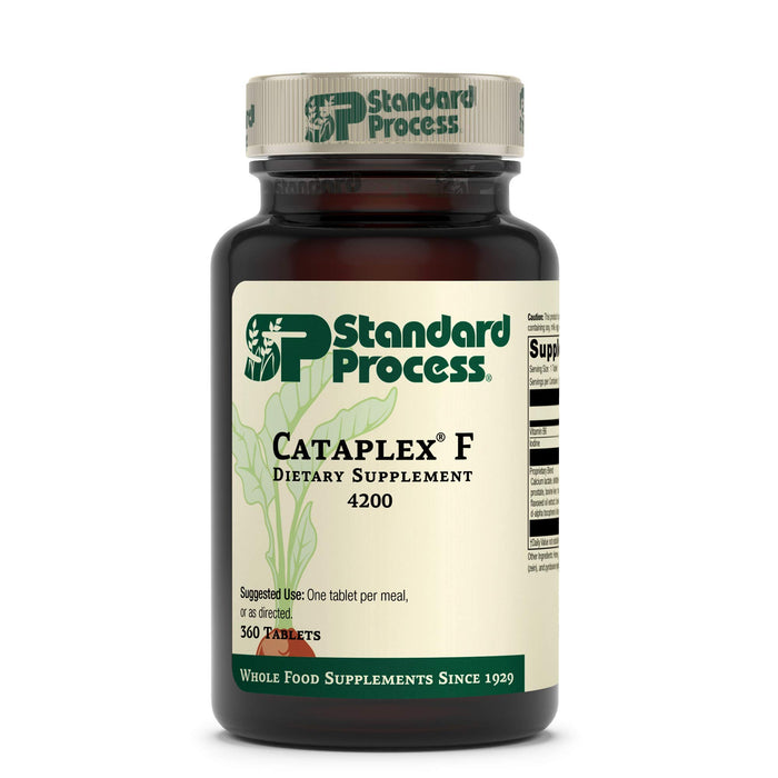 Standard Process Cataplex F - Whole Food Supplement, Thyroid Support, Metabolism, Skin Health, and Hair Health with Vitamin B6, Iodine, Flaxseed Oil - 360 Tablets