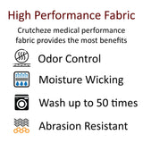 Crutcheze Premium USA Made Crutch Pad and Hand Grip Covers | Comfortable Underarm Padding Washable Breathable Moisture Wicking Orthopedic Products Crutch Accessories (Digital Snow Camo)