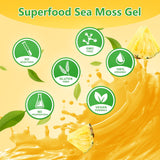 softbear Sea Moss Gel Organic Raw 18 OZ Wildcrafted Irish Sea Moss Gel Rich in 92 Vitamins & Minerals for Immune Digestive Support Vegan Superfood Sea Moss Supplement Pineapple Flavor