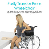 Vive Transfer Board (30" by 8") - Patient Slide Assist Device - Transferring from Wheelchair to Bed, Toilet, Car, Bathtub - Heavy Duty Sliding for Elderly, Seniors, Disabled - Transport Platform