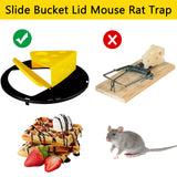 Mouse Trap Bucket,Bucket Lid Mouse Rat Trap, Reusable Humane Mouse Traps for Indoor Outdoor，Automatic Reset Bucket Lid Mouse Trap，5 Gallon Bucket Compatible（3 Pack）