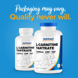 Nutricost L-Carnitine Tartrate 500mg, 240 Capsules - 1000mg Per Serving (2 Bottles)