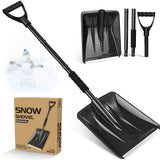 Snow Shovel, 42.5" Emergency Shovel for Car, 3-Piece Detachable Design, Adjustable Portable Snow Shovel for Driveway, Camping, Snowman Playing