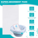 90 PCS Super Absorbent Commode Pads for Bedside Commode Bucket, Commode Liners Pads with Absorbent Gel, Potty Liner Pads for Portable Toilet Bags Bedpans (90 Pcs/Absorbent Pads)