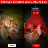 2024 Upgraded Solar Animal Repellent Outdoor Racoon Repellent Outdoor Skunk Repellent for Yard Deer Repellent Devices Predator Lights for Chicken Coop Yard Farm Garden Scare Away Racoon Coyote(4 Pack)