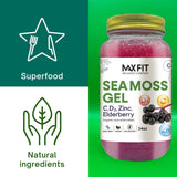 Sea Moss Gel Elderberry Vitamins 24oz Wildсrafted Gold Sea Moss Gel from Saint Lucia | 92 Vitamins and Minerals | Pure Raw+Non-GMO