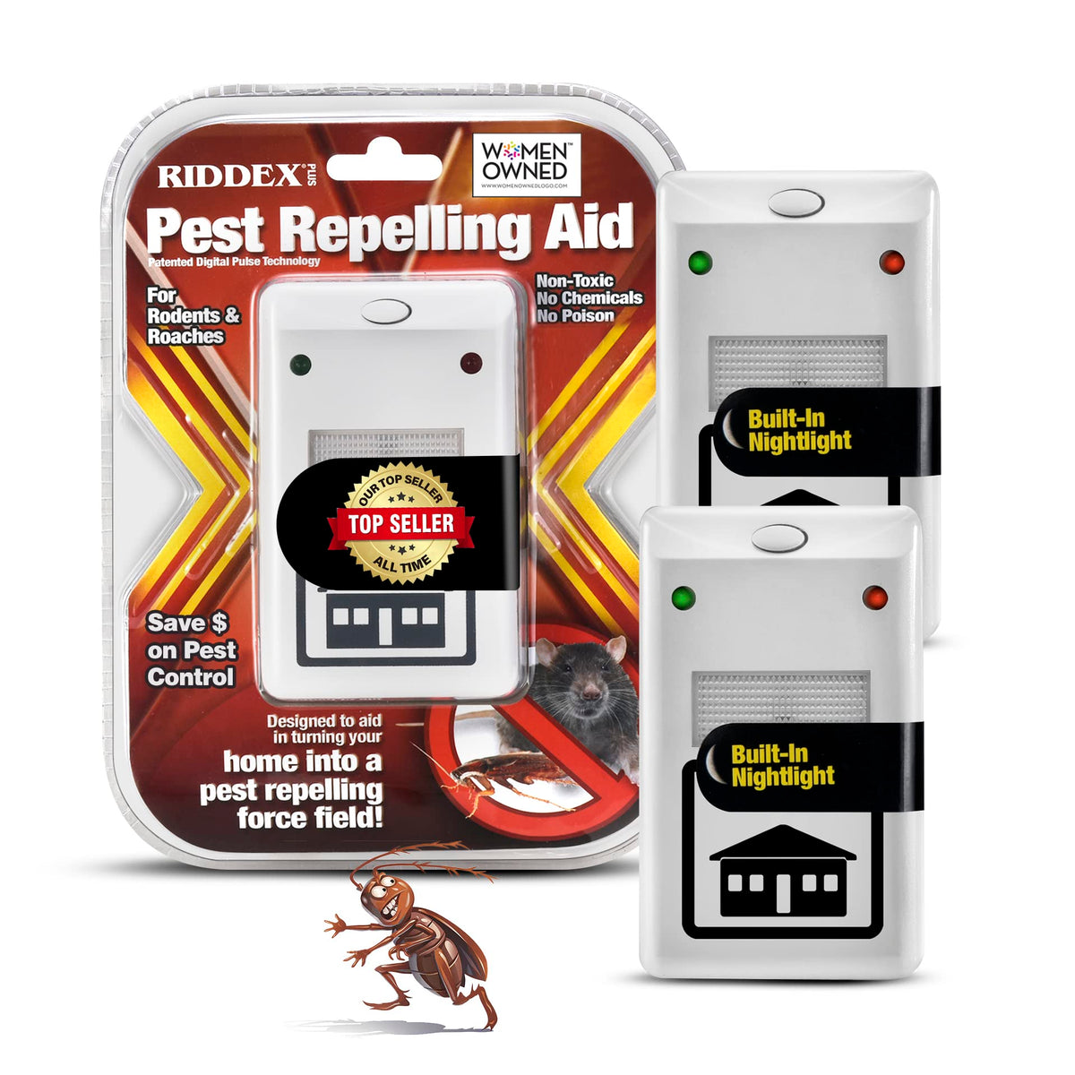 RIDDEX Plus Insect Repellent | Plug in, Mouse Deterrent - Pest Control