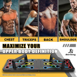 Solid Push Up Board 15 in 1 Home Workout Equipment Multi-Functional Pushup Stands System Fitness Floor Chest Muscle Exercise Professional Equipment Burn Fat Strength Training Arm Men & Women Weights , Best Choice for Daily Gifts
