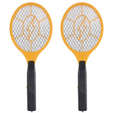 2 Pack Bug Zapper Electric Fly Swatter Zap Mosquito - Indoor Outdoor Zapping Racket for Pest - Safe to Touch with 3-Layer Safety Mesh