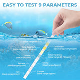 9 in 1 Aquarium Water Test Kit - Easy & Accurate Aquarium Test Strips, 125 Strips Fish Tank Water Testing Kit Monitor pH, Nitrite, Nitrate and More - Ideal for Freshwater and Saltwater Aquariums