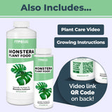 Monstera Plant Food for Monsteras and Philodendrons, Tropical Houseplant Liquid Fertilizer 32 oz (1 Quart)