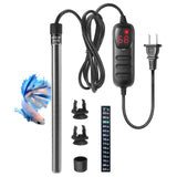 HITOP Mini Submersible Aquarium Heater - 200W Digital Heater for Fish Tank Turtle Tank 25-50 Gallon，Saltwater and Fresh Water with Temperature Controller