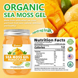 UPNEUTRI Sea Moss Gel - Wildcrafted Irish sea Moss 92 Minerals and Vitamins Immune Defense Thyroid Antioxidant Support, Vegan Non-GMO Mango Flavored 12 OZ