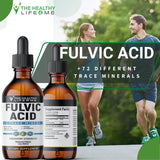 Liquid Fulvic Acid + 72 Trace Minerals | Digestion | Hydration | Keto, Dietary Supplement | Energy | pH Balance | 2-Month Supply